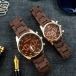 Couple's Chronograph Watches - Brown