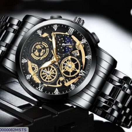 Men's Chronograph Watch - 1 Pc Stylish Stainless Steel Timepiece