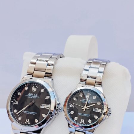 ROLEX SILVER COUPLE WATCH