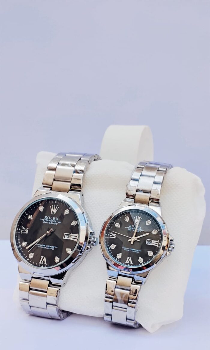 ROLEX SILVER COUPLE WATCH