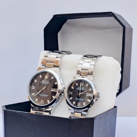 ROLEX SILVER COUPLE WATCH