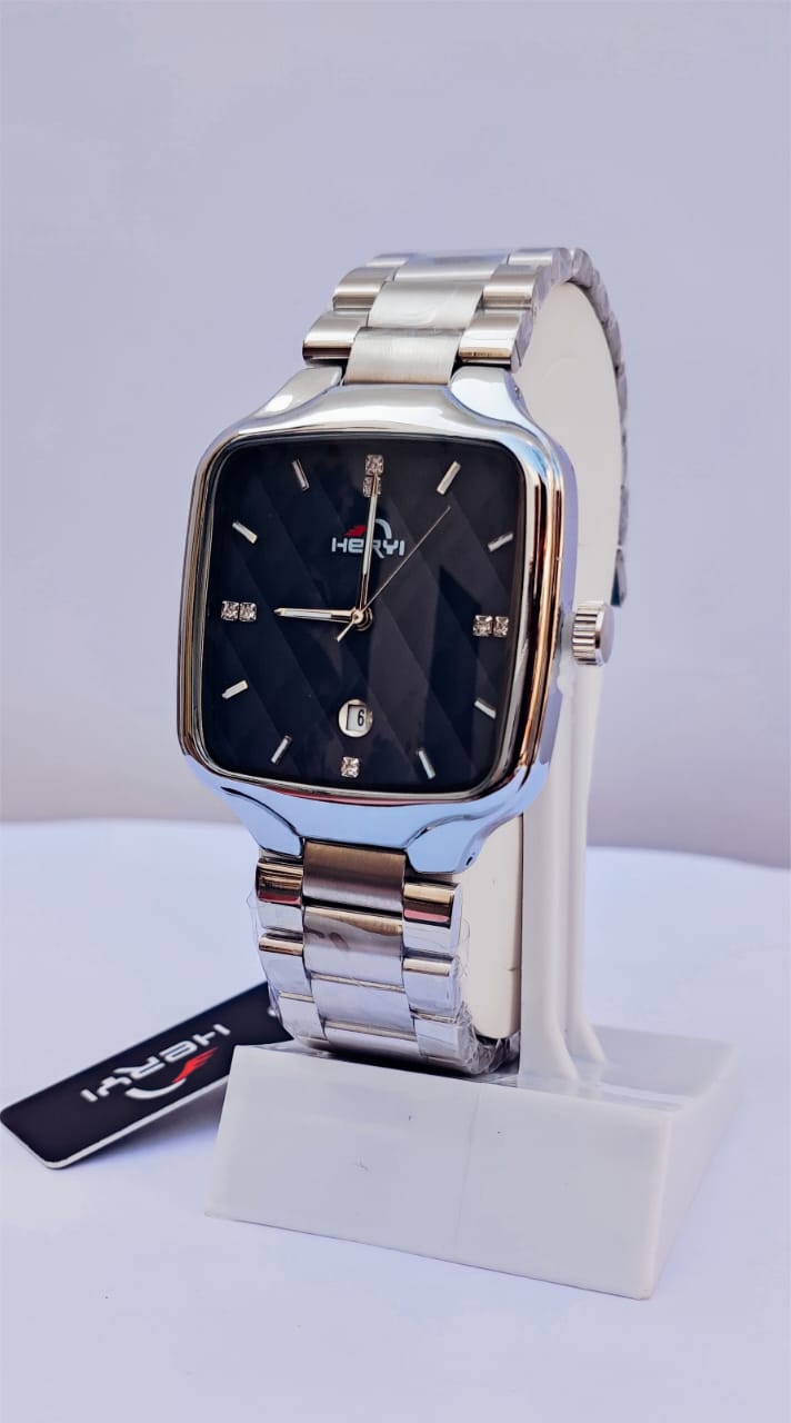 HERYI WHITE DAIL SILVER STRAP MAN WACH HERYI WHITE DAIL SILVER STRAP MAN WACH