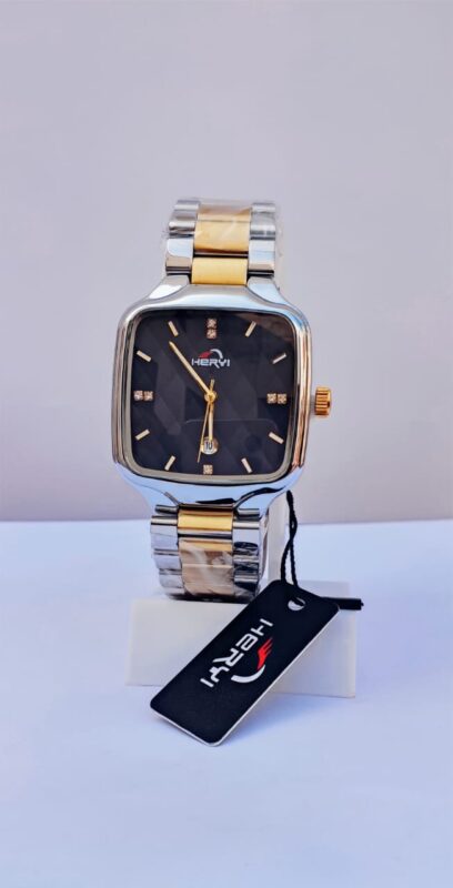 HERYI BLACK DAIL GOLDEN & SILVER STRAP MAN WACH
