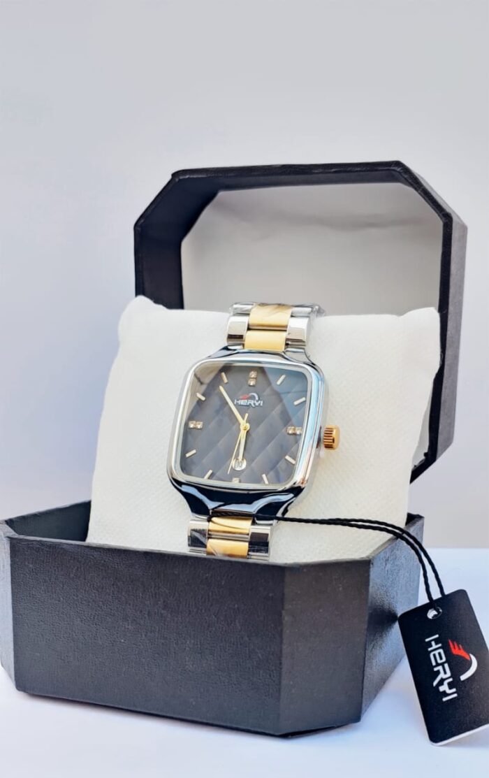 HERYI BLACK DAIL GOLDEN & SILVER STRAP MAN WACH